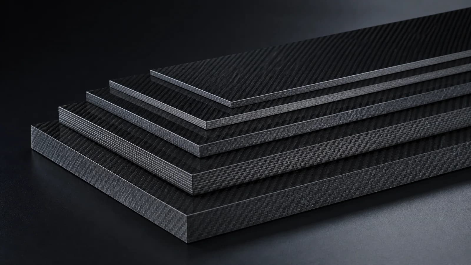 Carbon fiber sheets in several laminate thicknesses
